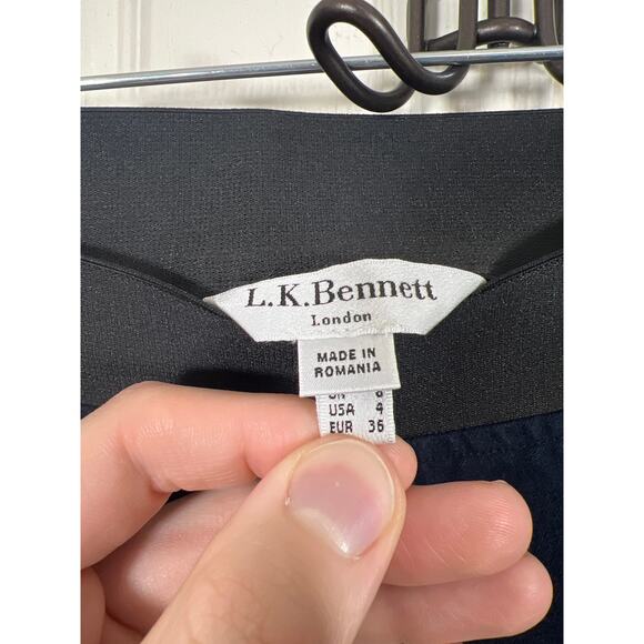 LK Bennett London Dark Indigo Blue Denim Legging Pants Women's 4 Capsule - Picture 2 of 5